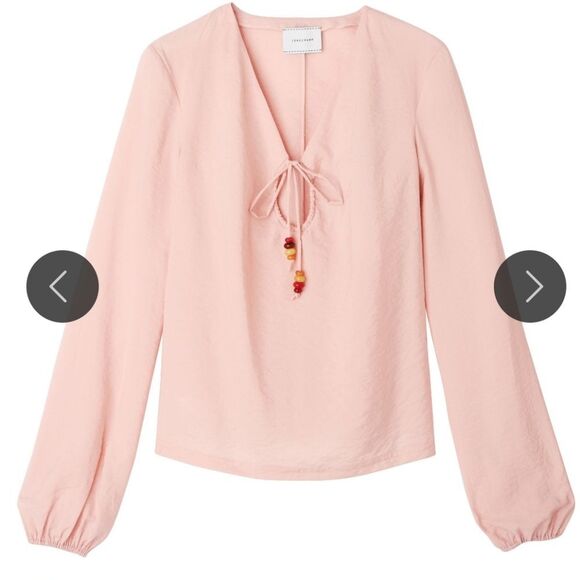 Lingchamp Blouse Nude - Crepe blouse. Size 36 = size S in US. - Picture 2 of 10